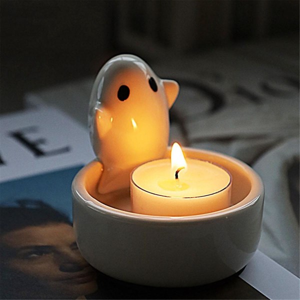 Ghost Shape -kynttilänjalka Moderni valokuvaussormusteline Keraaminen kynttilänjalka kylpyhuonejuhliin Cou