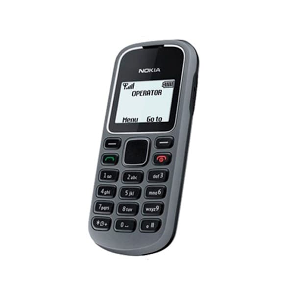 Senior mobile phone with large buttons and a single SIM card light blue