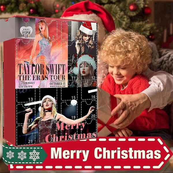 Julefest Taylor Swift The Eras Tour Vedhæng Ornamenter Nøgleringe Adventskalender 24 dages nedtællingskalendergaver