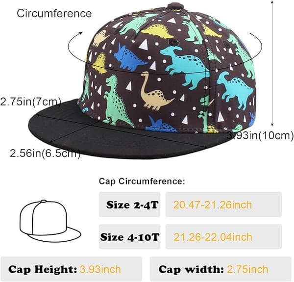 Sommer baseballcaps for gutter og jenter, justerbar black 52CM