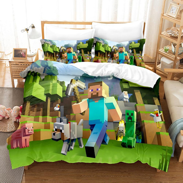 My World 3D digitaltryck tredelad set täcke överkast lakan örngott sängkläder