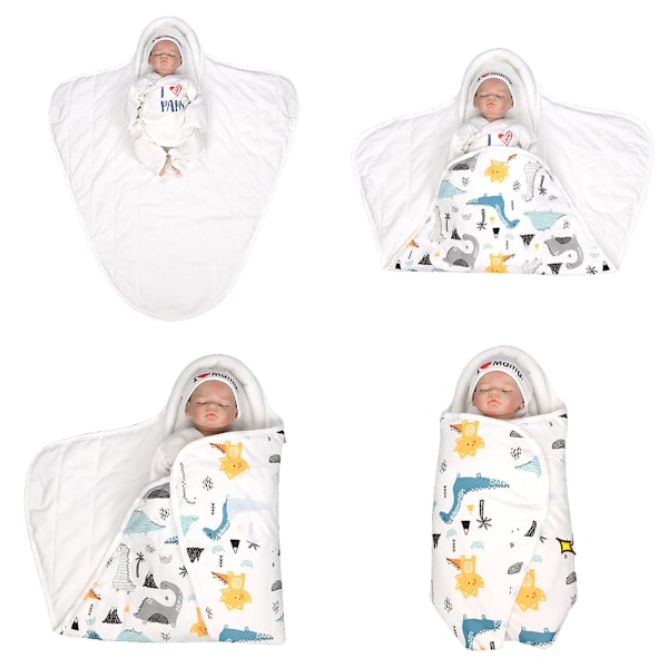 Babysovepose 0-6 Måneder Nyfødt Konvolutter Babyindpakninger 2,5 TOG Blød Bomuld Kokon Design Beskytter sun 60CM(0-2M)