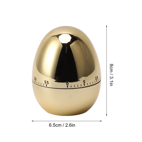 60 minuter Äggmodell Mekanisk timer Matlagning Väckarklocka Manuell timer för kök Gold