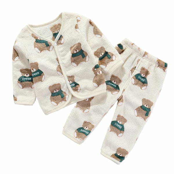 Nyfødt baby pige flanel frakke blød jakke til dreng baby outfit blød spædbarn sæt 0-24 måneder Cow EU: 6-9m