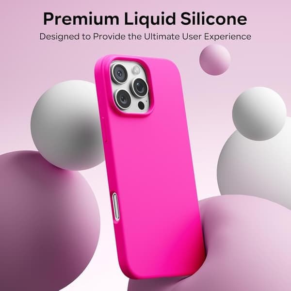 Flydende silikonecover til iPhone 17 Pro Max, Stødsikkert blødt telefoncover, Fuld beskyttelse, Sort Black iPhone 17 Pro Max