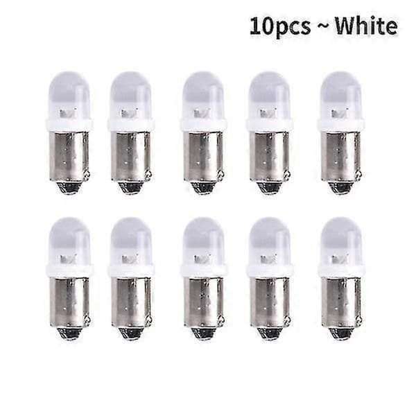 10 st Ba9s LED-lampor Bilinstrumentpanel Ljus Vit