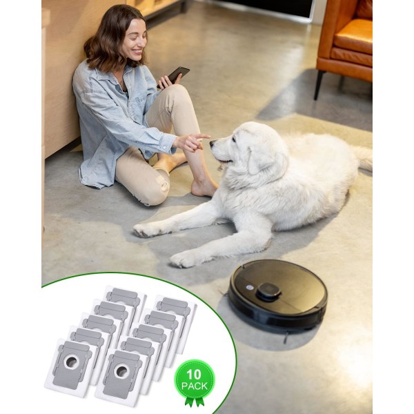 10 dammsugarpåsar för iRobot Roomba i7 i7+ i3 i3+ i4 i4+ i6