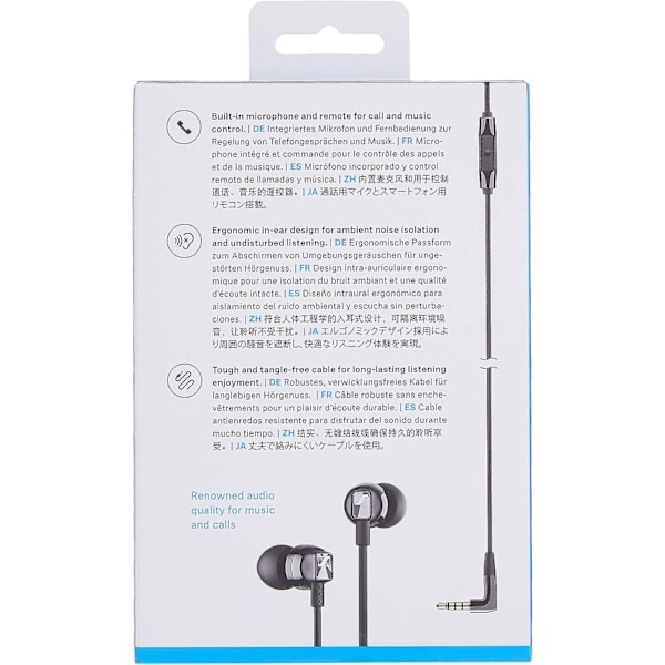 Sennheiser CX 300S In-Ear hovedtelefoner med smart fjernbetjening med én knap Black