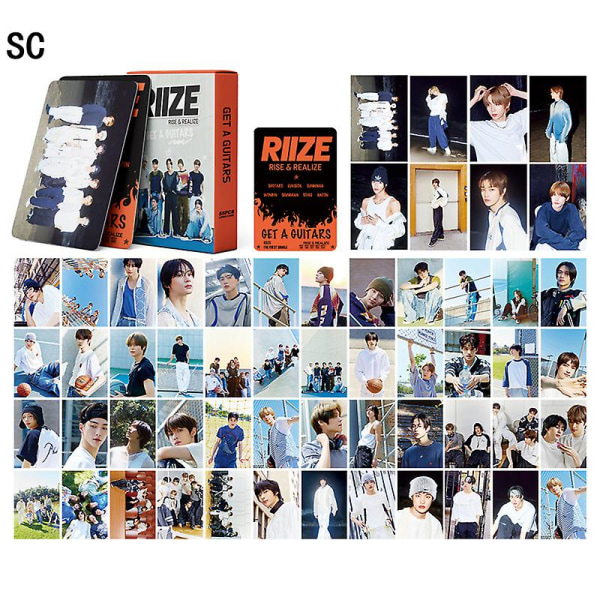 55kpl/ set Riize - Hanki kitarat -debyyttialbumi Pieni kortti Lomokortti Sohee-tuki Fanikokoelma Lahjapostikortti Valokuvakortti Kpop MM-55pcs-RIIZE