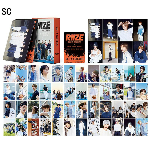 55st/ set Riize - Get A Guitars Debut Album Small Card Lomo Card Sohee Support Fan Collection Present Vykort Fotokort Kpop MM-55pcs-RIIZE