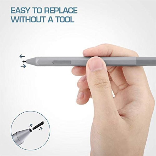 5 stk. Pen Tips Stylus Pen Tip 2h erstatningssæt til Surface Pro 7/6/5/4/book/studio/go Black