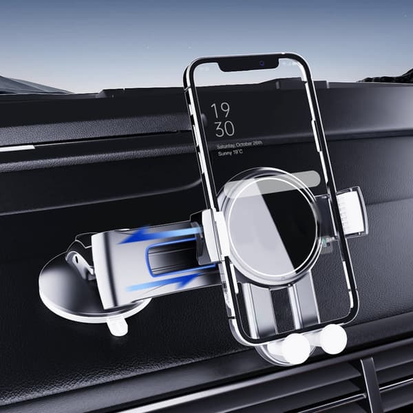 Adjustable Car Phone Mount with AR Navigation Support for Dashboard and Windshield