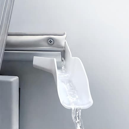 Husvagnsrännor - Takavloppstillbehör (vit, 2-pack)