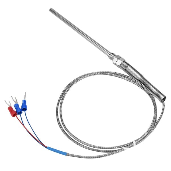 PT100 Platinmotstånd Termoelement Sensor Tråd 100mm Sond 0-400°C