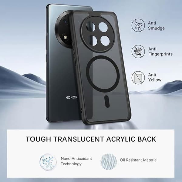 Magnetiskt skyddsfodral för Honor Magic 7 Lite/X9C/X60 Pro (6,78 tum), MagSafe-kompatibelt Honor Magic 7 Honor Magic 7 Noir
