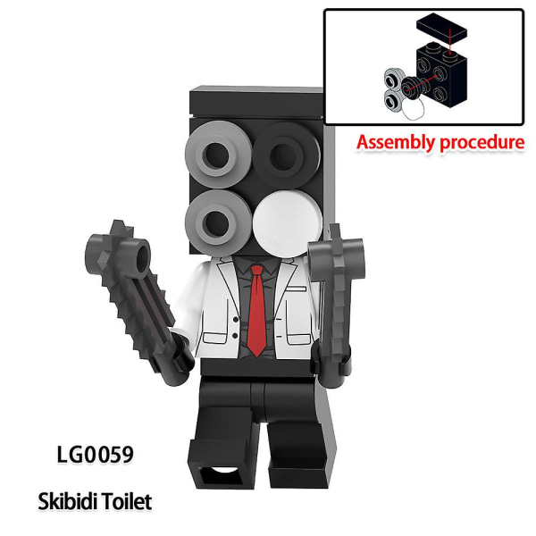 Skibidi Toilet Minifigurer Byggesæt, Action Figur Blokke Sæt Gaver Til Børn Voksne Hjem Dekoration 8 stk/sæt