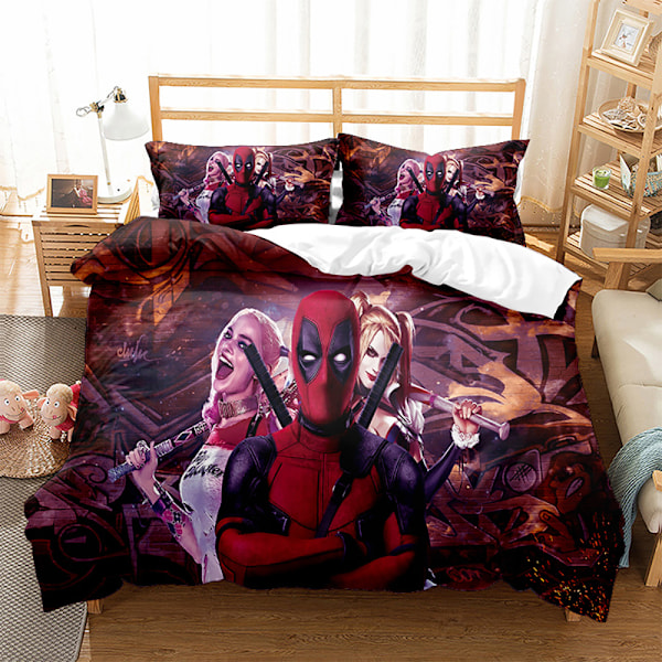 Spiderman 3D digitaltryck tre delar set täcke överkast lakan örngott sängkläder