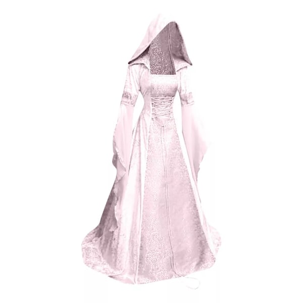 Goottilainen Huppupuku Morsiuspuku Cosplay Halloween Rosa XL