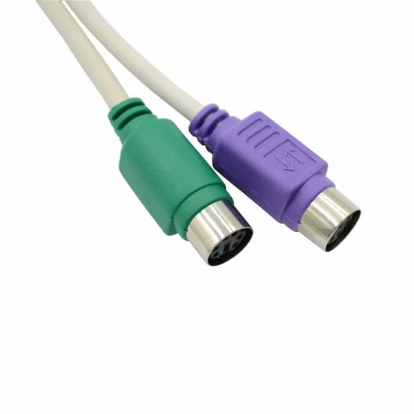 USB-2x PS2-muunninsovitin jakajakaapeli PS2-näppäimistölle ja hiirelle 0.07 2pc