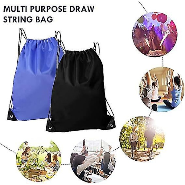 Jinyi Student Ryggsekk Snøring Ryggsekk Nylon Bag Okse Bag Silketrykk Ester Snøring Lomme, Snøring Gym Bag For Sport, , Gym, Tr