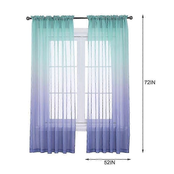 Faux Lin Gardin For Soverom Light blue 1.32*1.83m