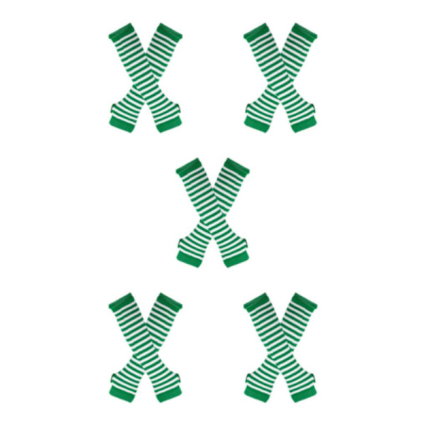 1/2/3/5 Polven yläpuoliset sukat paksuille reisille Helppokäyttöiset ja tekevät vihreän ja valkoisen green and white 5Set