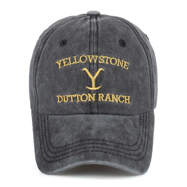 Klassinen Yellowstone Dutton Ranch Trucker Hat Miesten Naisten Henkilökohtainen säädettävä Aikuisten Baseball Cap Jousi