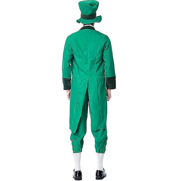 St. Patrick Costume Green Leprechauns Cosplay Karnevalskostyme For voksne Barn Høy kvalitet Adult M