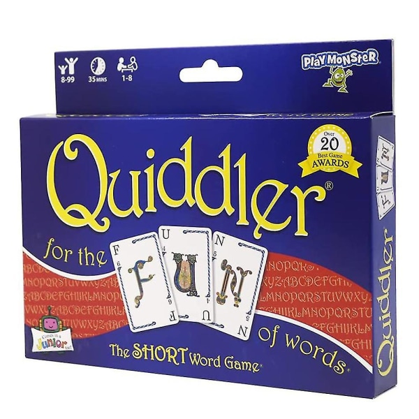 Quiddler-lautapeli Kotijuhliin Aikuisten perheen pelikorttipeli Lahjat