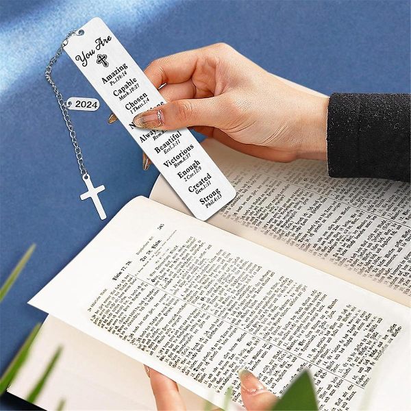 2kpl Christian Bookmarks Gifts, 2024 Christian Gifts Inspirational Bookmarks Tervehdys, uskonnollinen Ch