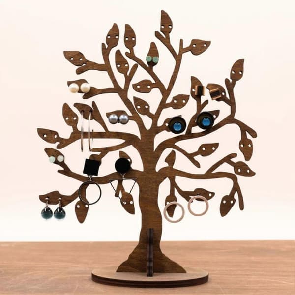 Örhängesställ - Naturmaterial & Slät - för Heminredningspresent 1
