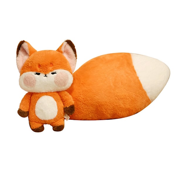 Online celebrity with cute big tail little fox plush toy doll birthday gift children sleeping doll.