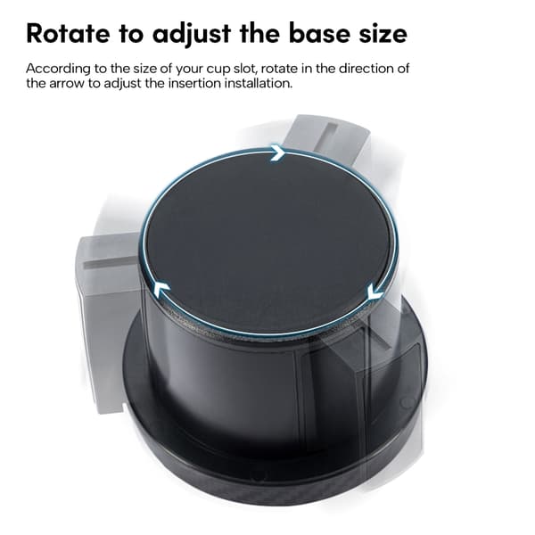 Kopholder Expander Adapter med Justerbar Base 360° Roterende