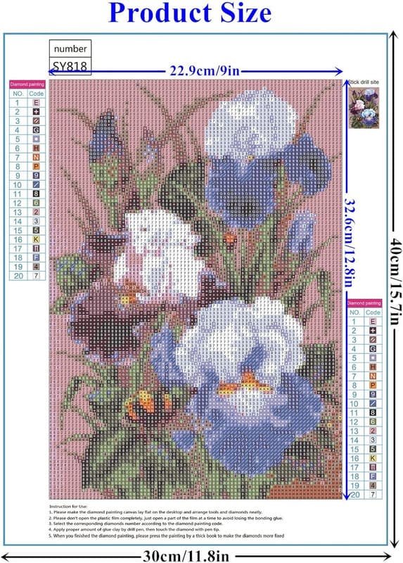 DIY-timanttimaalaussarja aikuisille, maalaa numeroilla