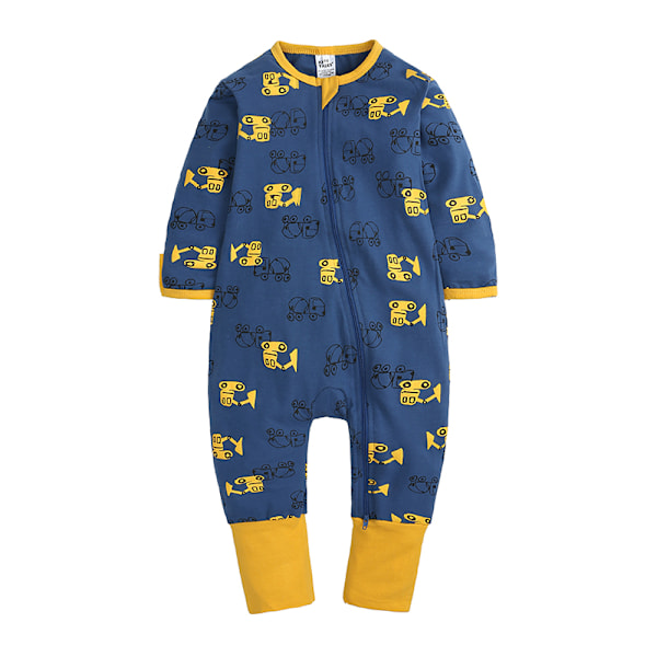 2023 Nyfødt Babygutt Romper Lang Ermet Trykt Romper Spedbarn Jente Jumpsuit Pyjamas Bodysuit 8 2-3T