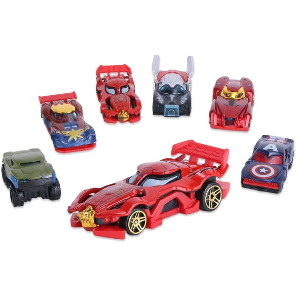 6 STK Hot Spider Wheels Bil, Hero Car Legetøj Biler,Børneracerlegetøj Kreative legetøjsbiler Sportsvogn Legetøjsbiler til drenge Fødselsdagsgave