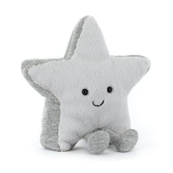 Jellycat 15 cm Amuseables Sølvstjerne plysjleketøy