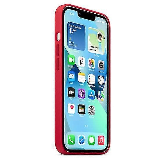 Silikonikuori Magsafella iPhone 13 Minille Red