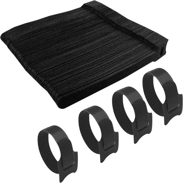 120 stk. velcro kabelbindere 12 x 150 mm (sort sæt), genanvendelige nylon kabelbindere, velcro kabelbindere, kabelbindere til