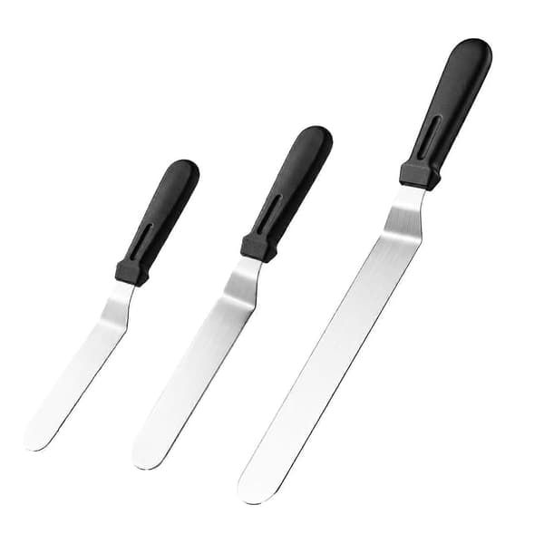 Stekespade i rustfritt stål – 3 størrelser – for glasur og utjevning 3pcs