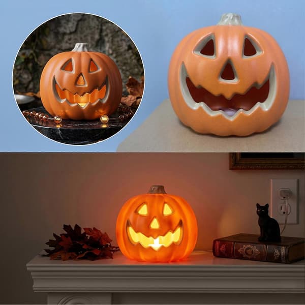 Nattlampa i plastpumpa – LED-belysning – för inomhus/utomhus Light Brown