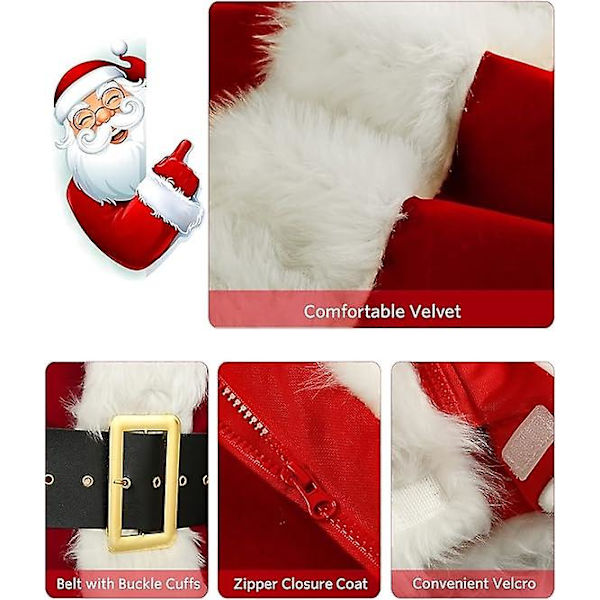 1 XXL Jultomtekostym Tomtekostym Vuxna Män Tomtekostym för män Kvinnor Tomte O