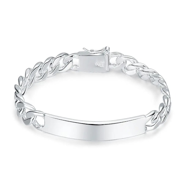 925 Sterling Sølv Herrearmbånd Side Armbånd Smykkegaver 6MM55CM