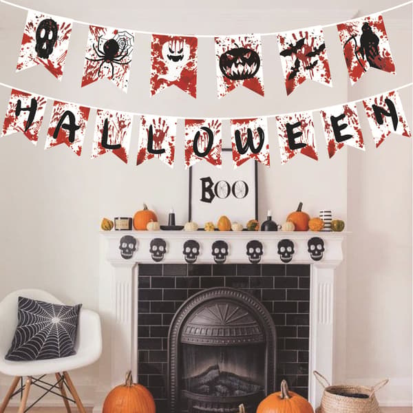Halloween-girlander bånddekorasjon festgirlander variant E