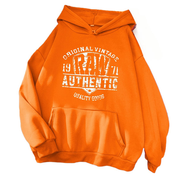 Ahthentic Dame Hoodies Sweatshirt Crewneck Pullover Hip Hop Stil Casual Tøj 1971 Rojo XXL