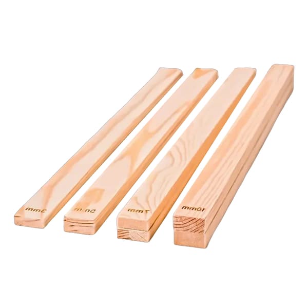 8 stk Keramikk Undervisning Rullende Leirepinne Guide 3/5/7/10MM Tre Kjevle