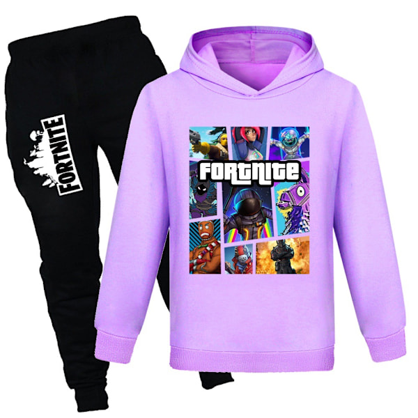 Børne Hoodie og Sweatpants Sæt D 140CM