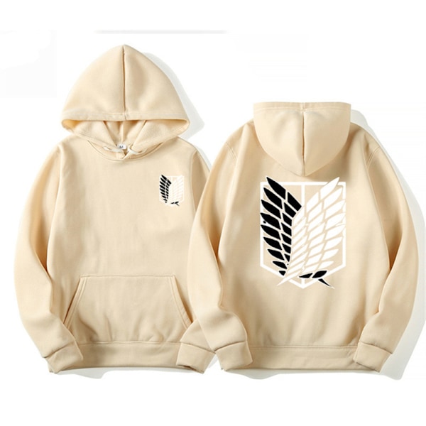 2024 Forår og Efterår Ny Mænds Hoodie 3D Digital Print Casual Løst Dagligt Trøje Khaki EU:XL