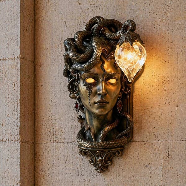 Harpiks Gorgon Lampe - Mørk Stil & Nem Installation - til Temabutik 1pc