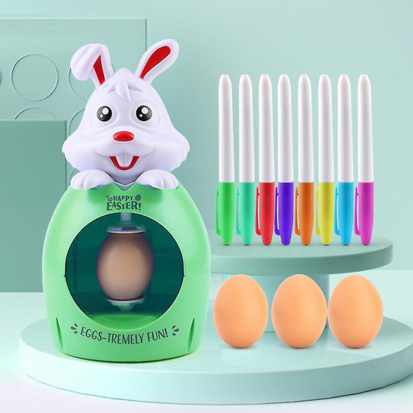 Painted Egg Machine Egg Maler Med Pensel Elektrisk Egg Maling Tool Green